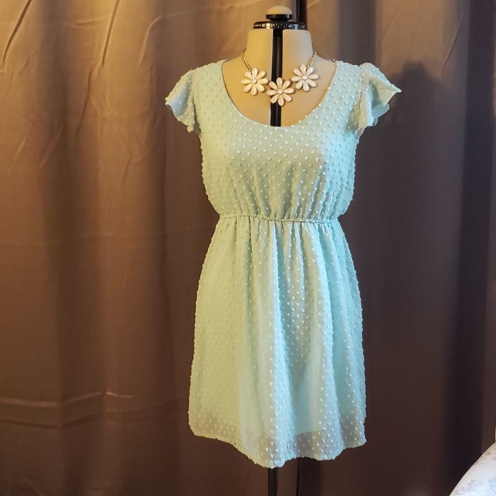 Mint green lace dress 
